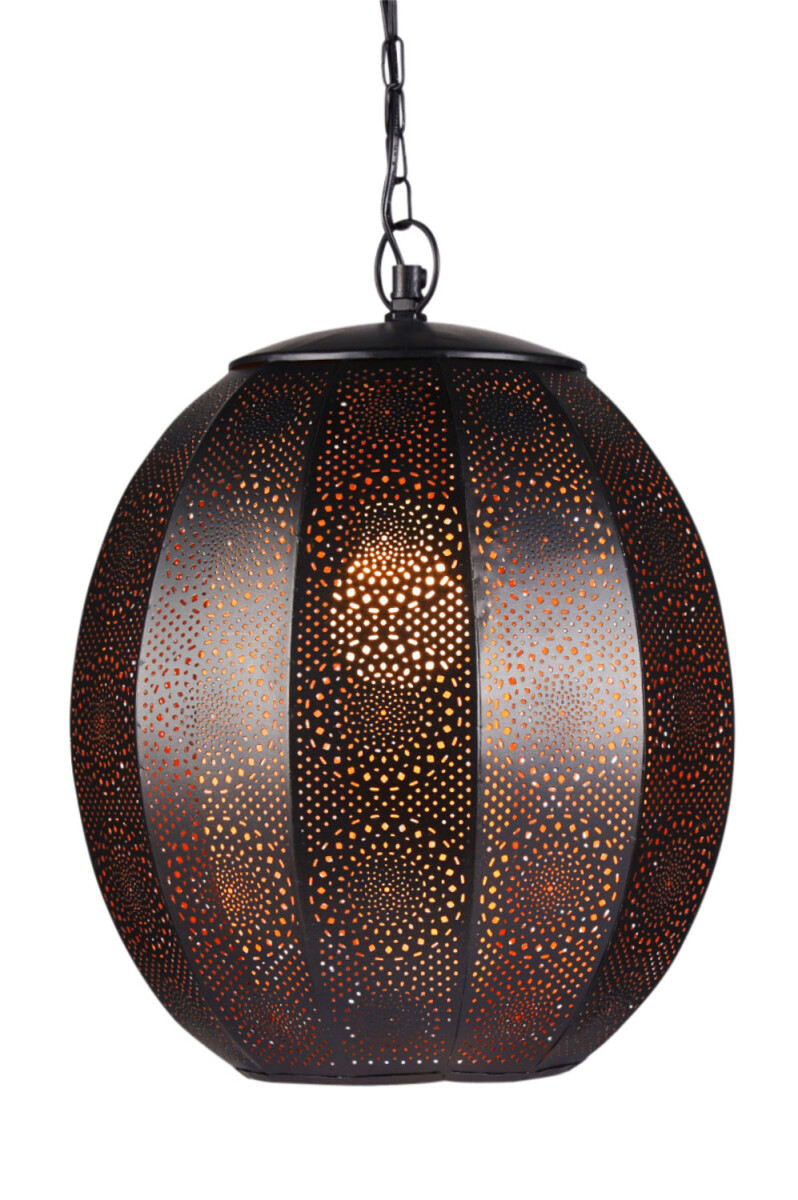 Konoos Schwarz | Orientalna lampa wisząca z metalu, 35 cm