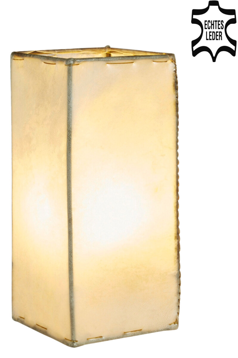 Skórzana lampka nocna, lampka sto box