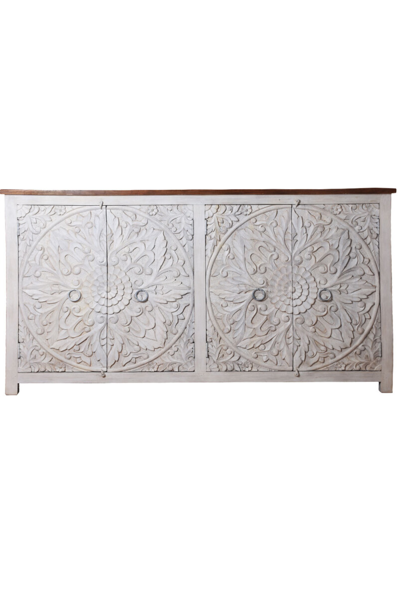 Orientalna komoda z litego drewna Faiza, box