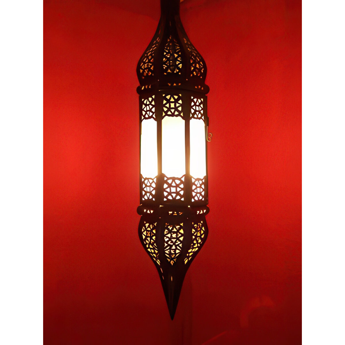 Orientalna lampa sufitowa Rihana, biała box
