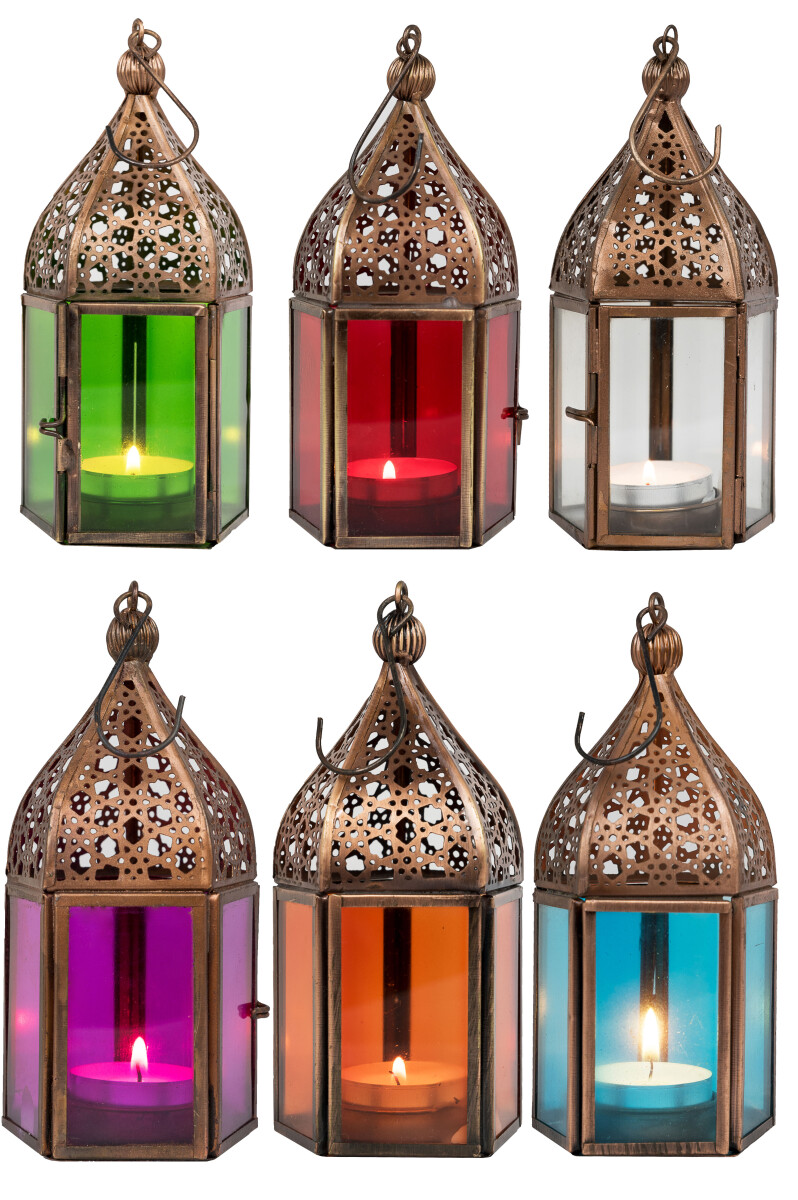 Lampiony w stylu orientalnym, zestaw 6 s box