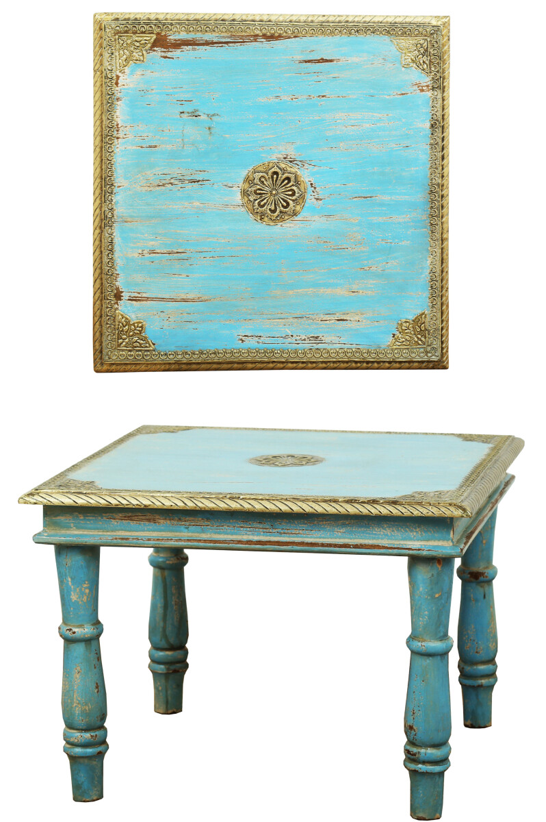 Vintage stolik do salonu, stolik pomocniczy z drewna Anjay, 