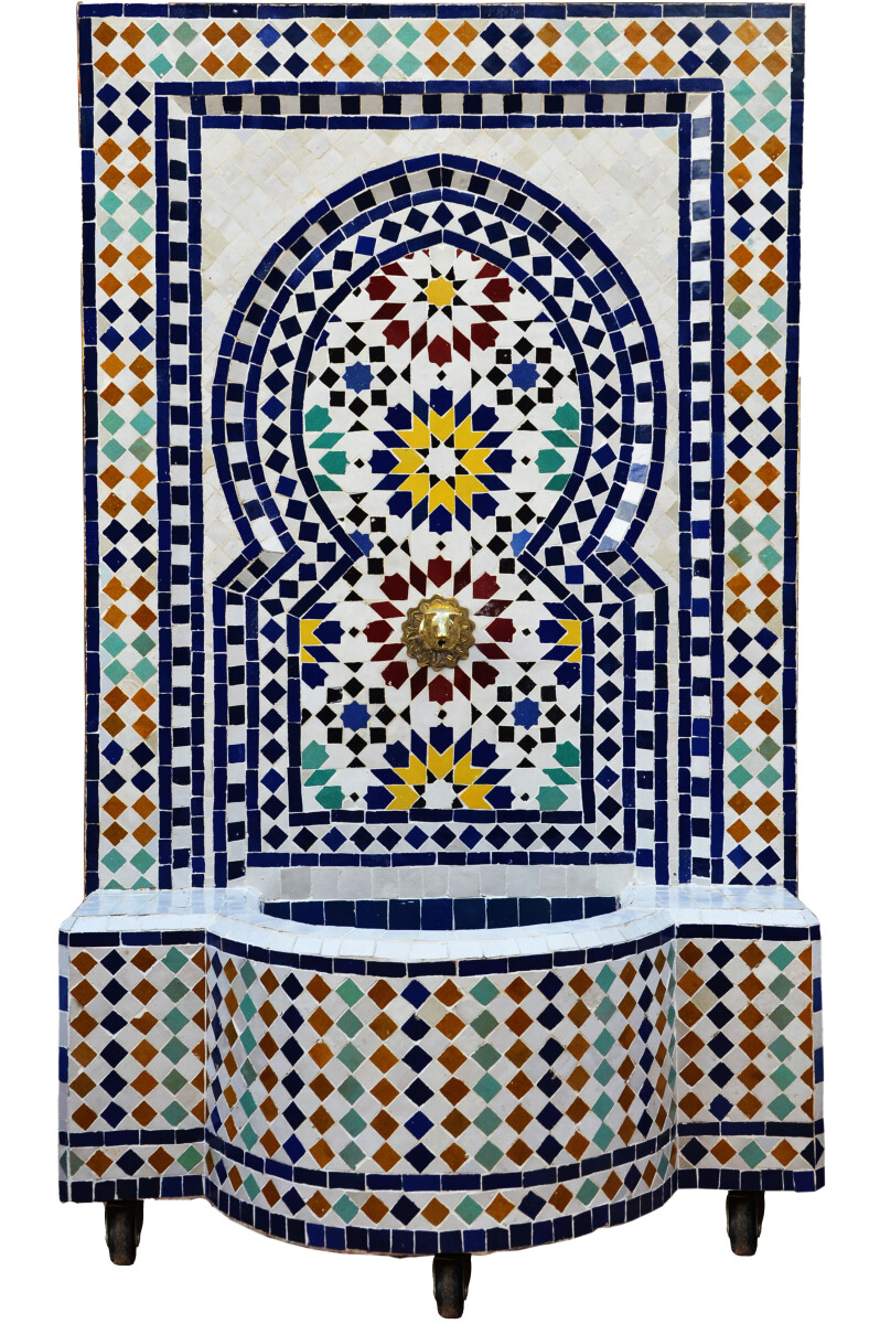 Marokańska fontanna ogrodowa z mozaiką, 120 cm | Fontanna po