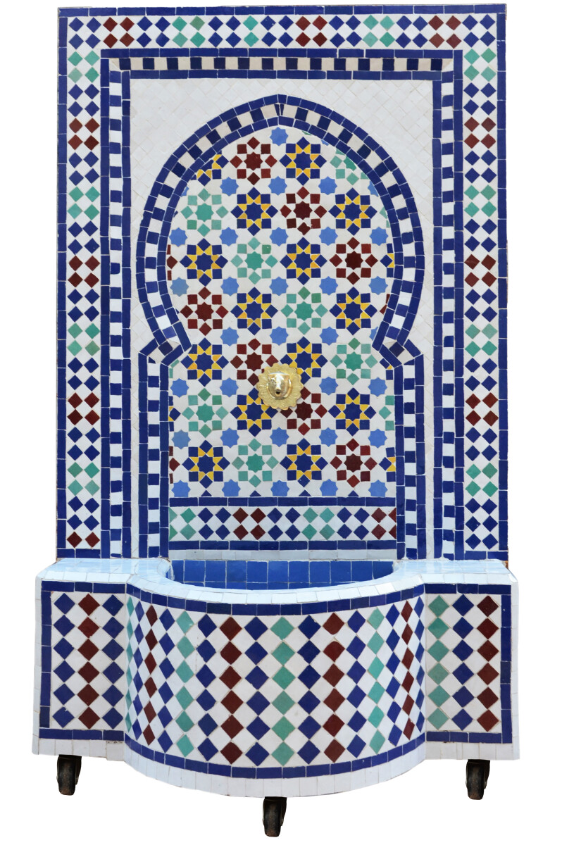 Marokańska fontanna ogrodowa z mozaiką, 120 cm | Fontanna po