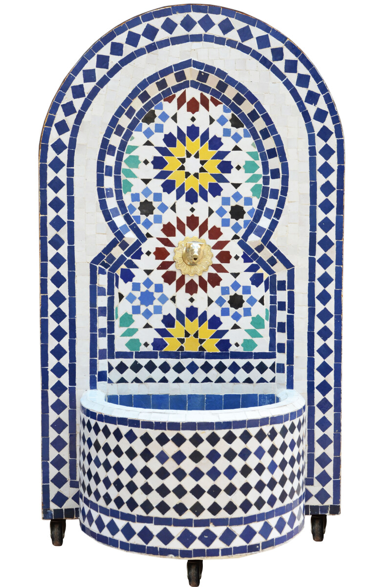 Marokańska fontanna ogrodowa z mozaiką, 120 cm | Fontanna po