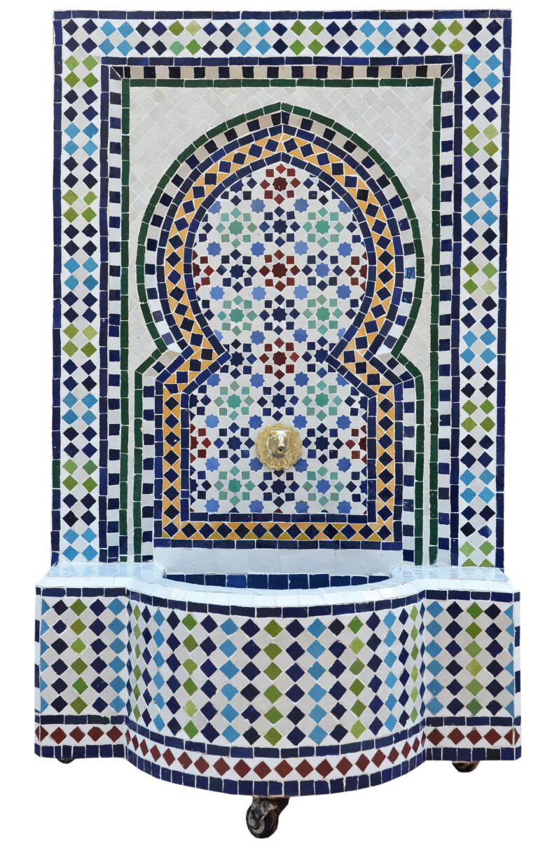 Marokańska fontanna ogrodowa z mozaiką, 120 cm | Fontanna po