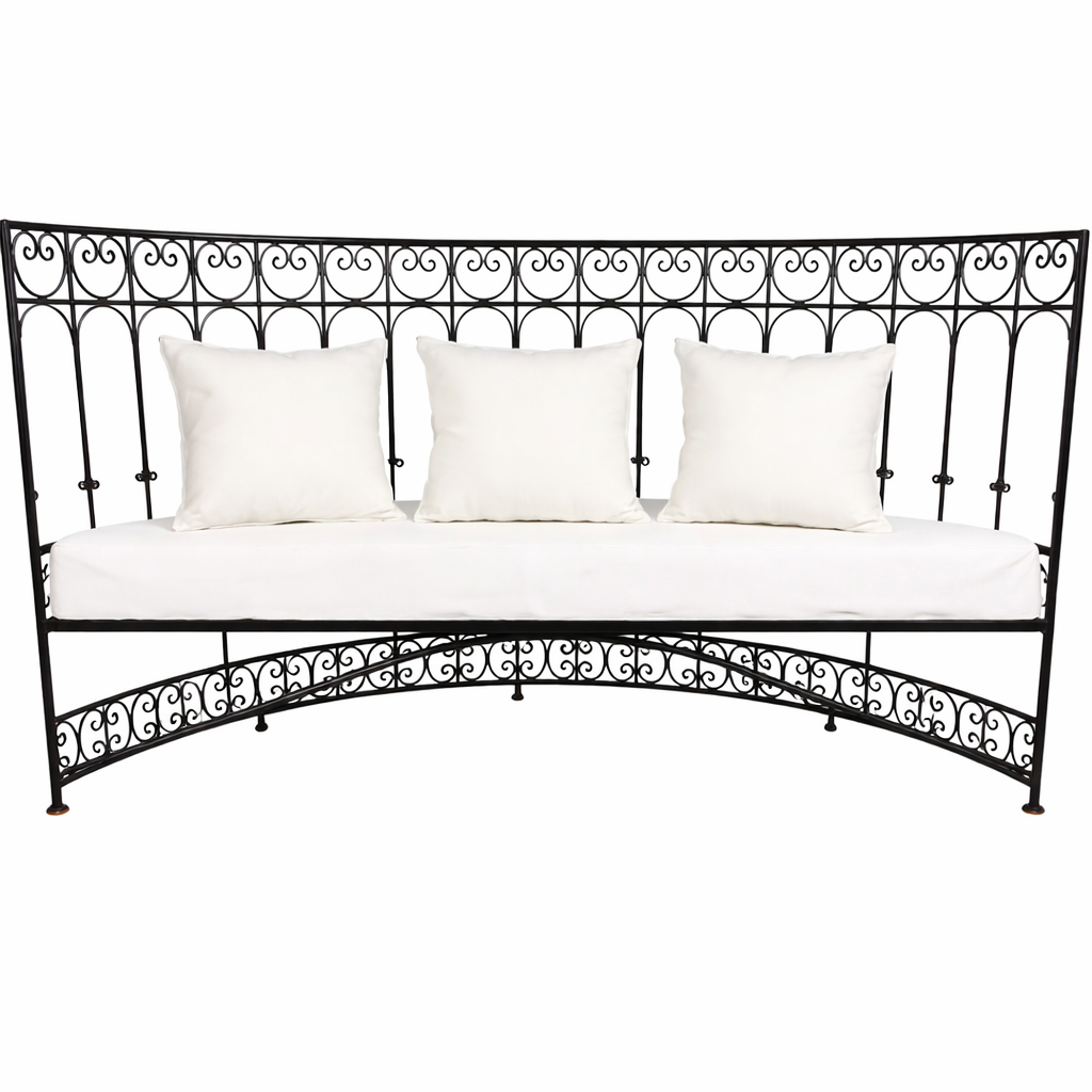 Śródziemnomorska żelazna sofa ogr box