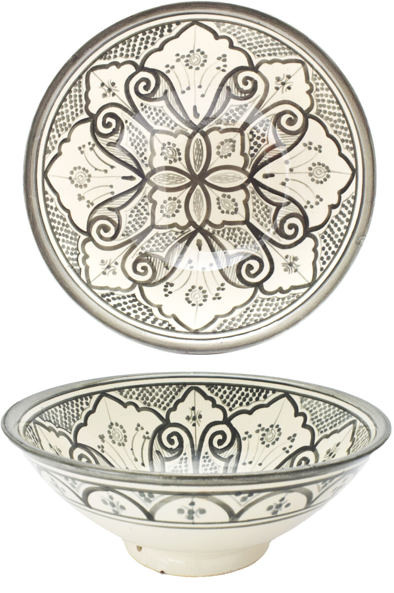 Orientalna miska ceramiczna Liyah, szara box