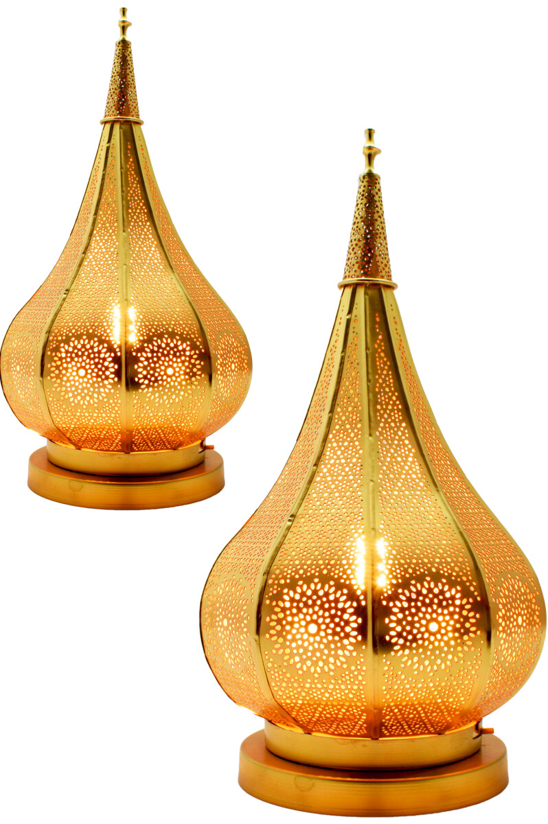 Zestaw 2 sztuk orientalnych lamp stołowy box