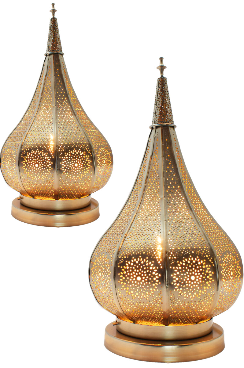 Zestaw 2 sztuk: orientalna lampa stołowa box
