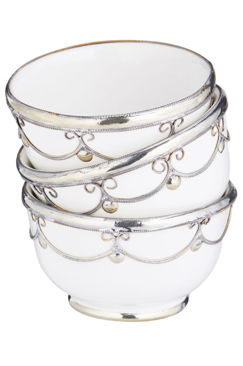 Zestaw 3 orientalnych ceramicznych misec box