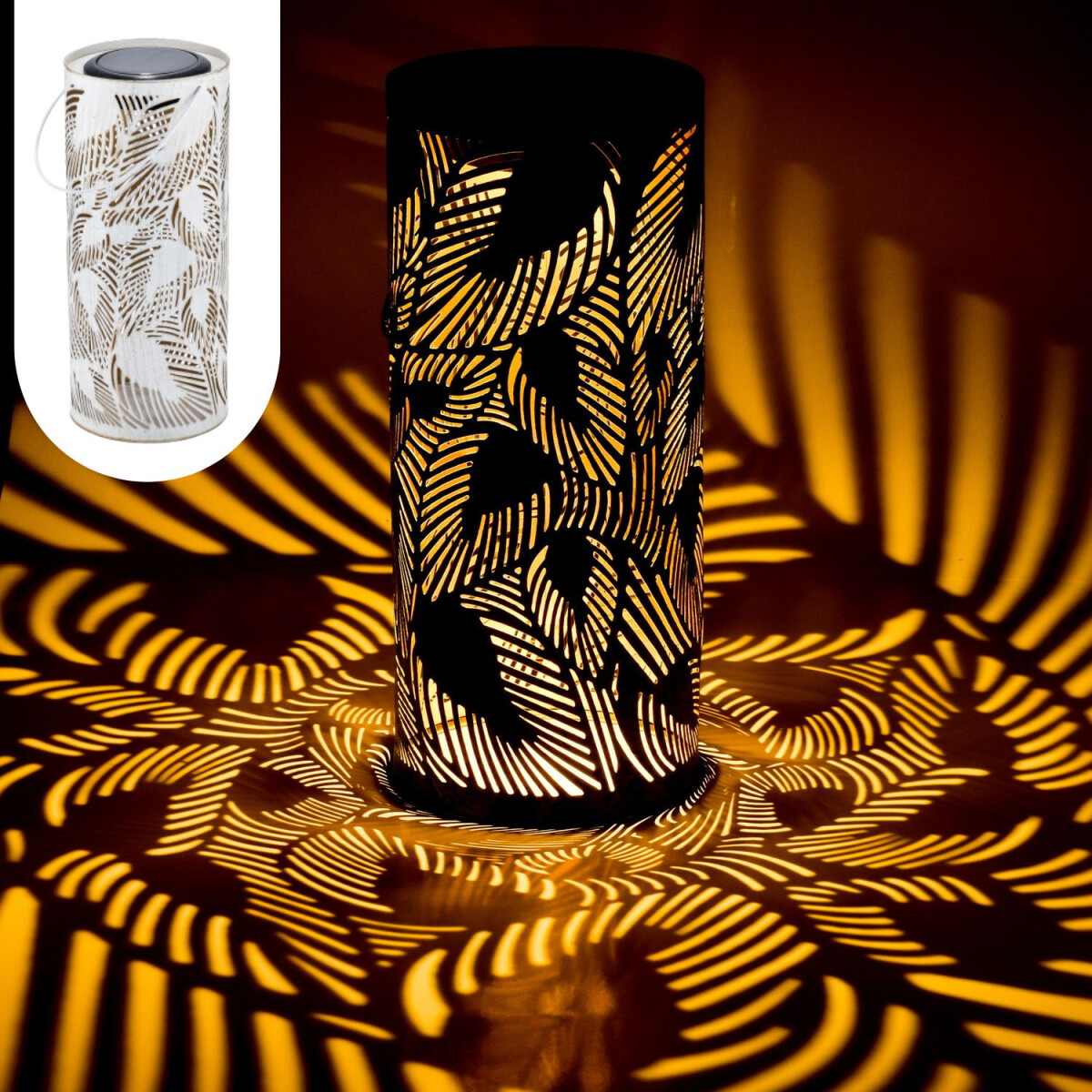 Lampa solarna w stylu boho, latarnia sol box