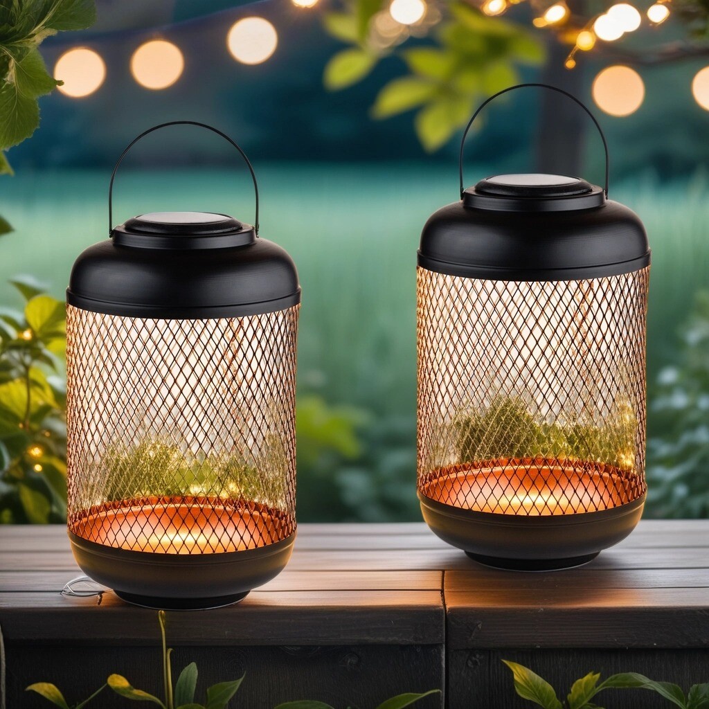 Zestaw 2 sztuk nowoczesnych lamp solarny box
