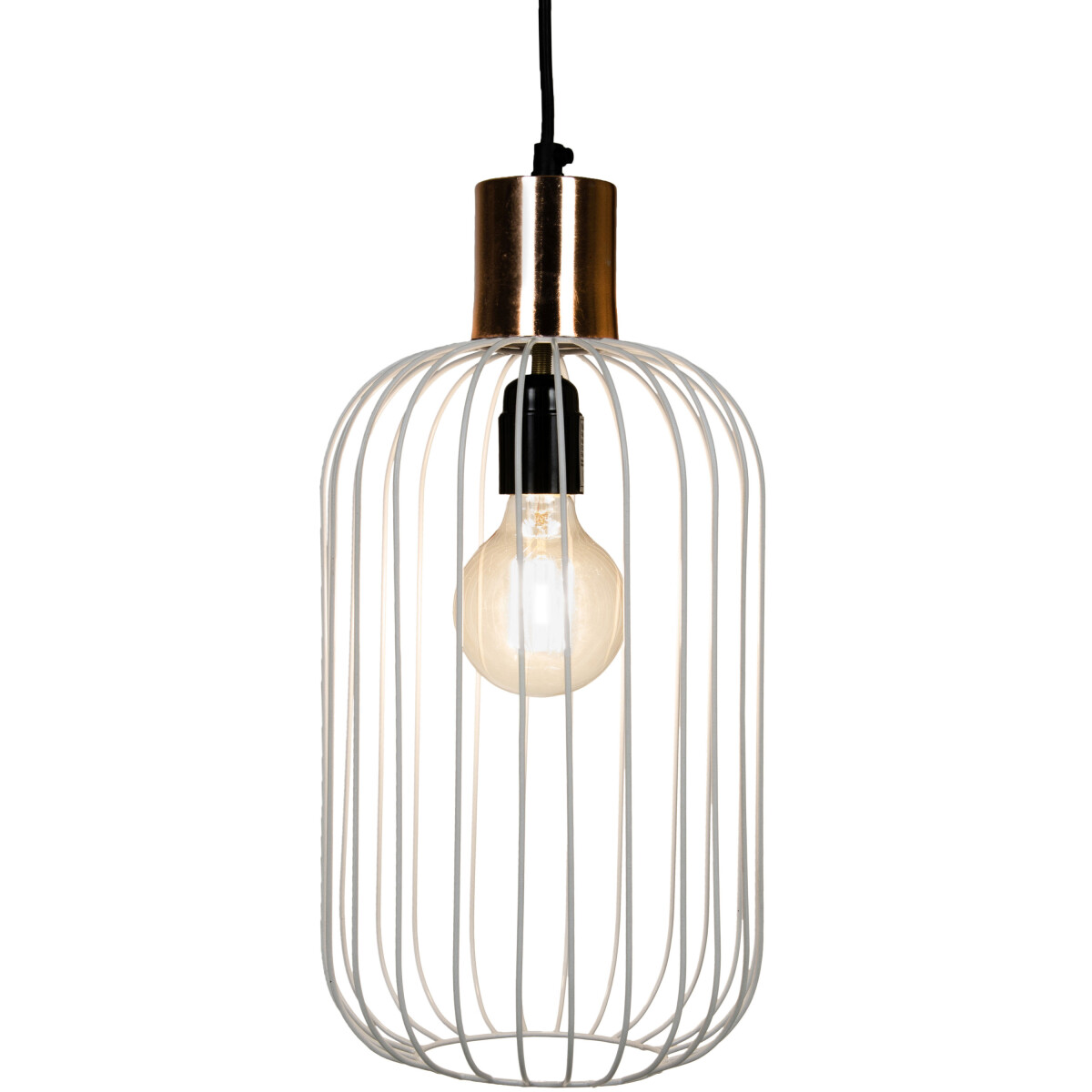 Lampa wisząca w stylu retro Albo, biało- box
