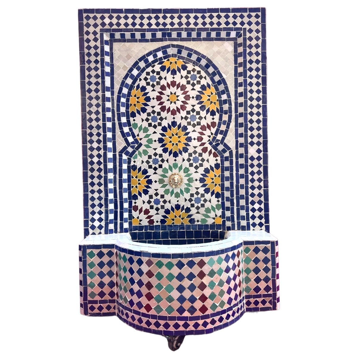 Marokańska fontanna ogrodowa z mozaiką, 128 cm | Fontanna po