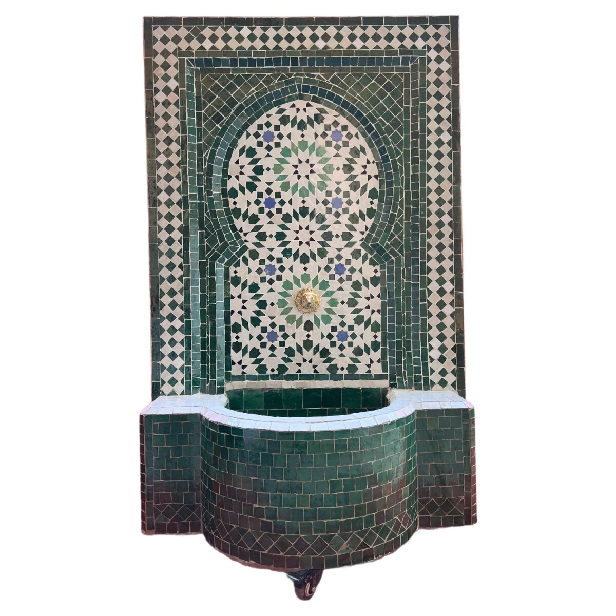 Marokańska fontanna ogrodowa z mozaiką, 128 cm | Fontanna po
