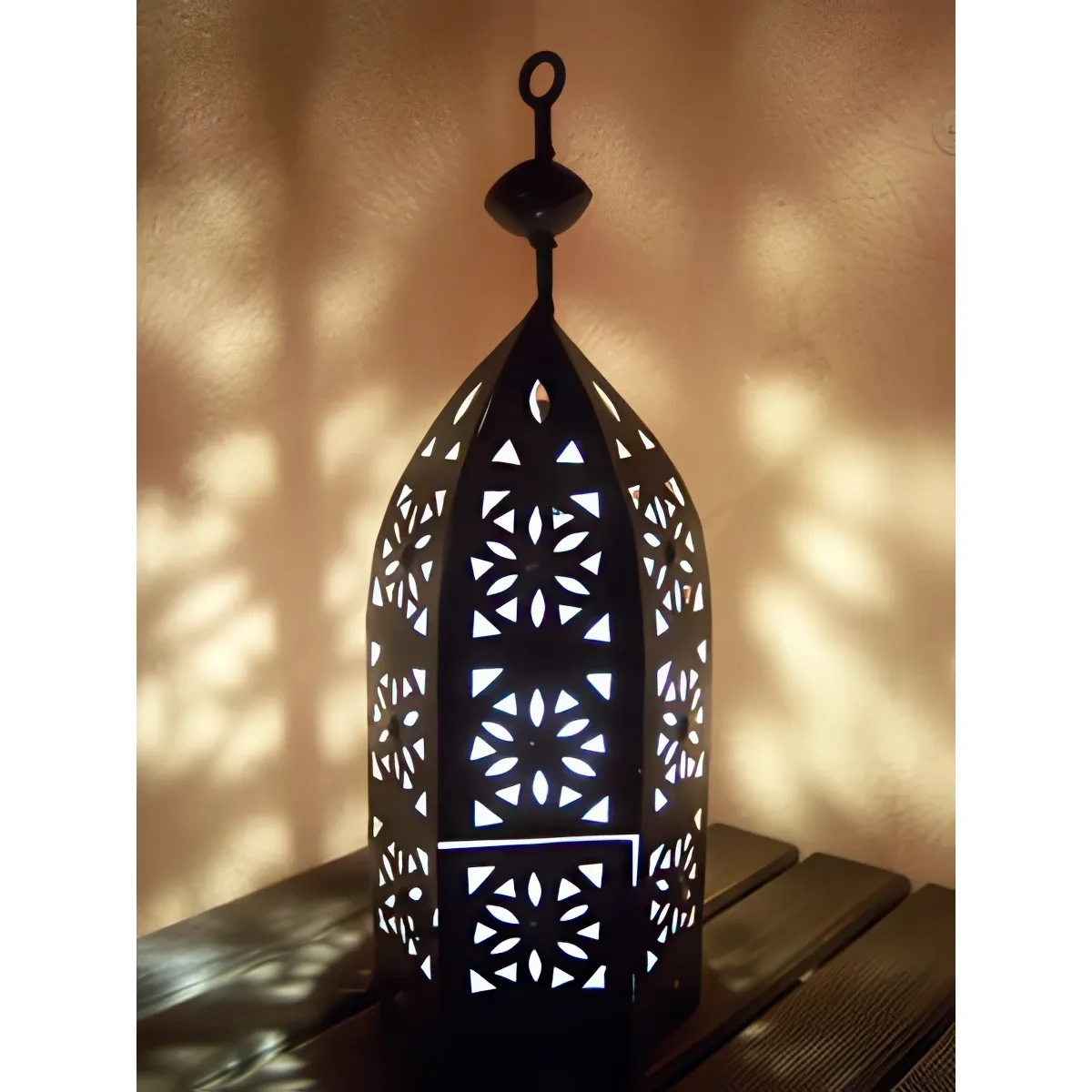 Marokańska latarnia Sliman, rdza, 30 cm box