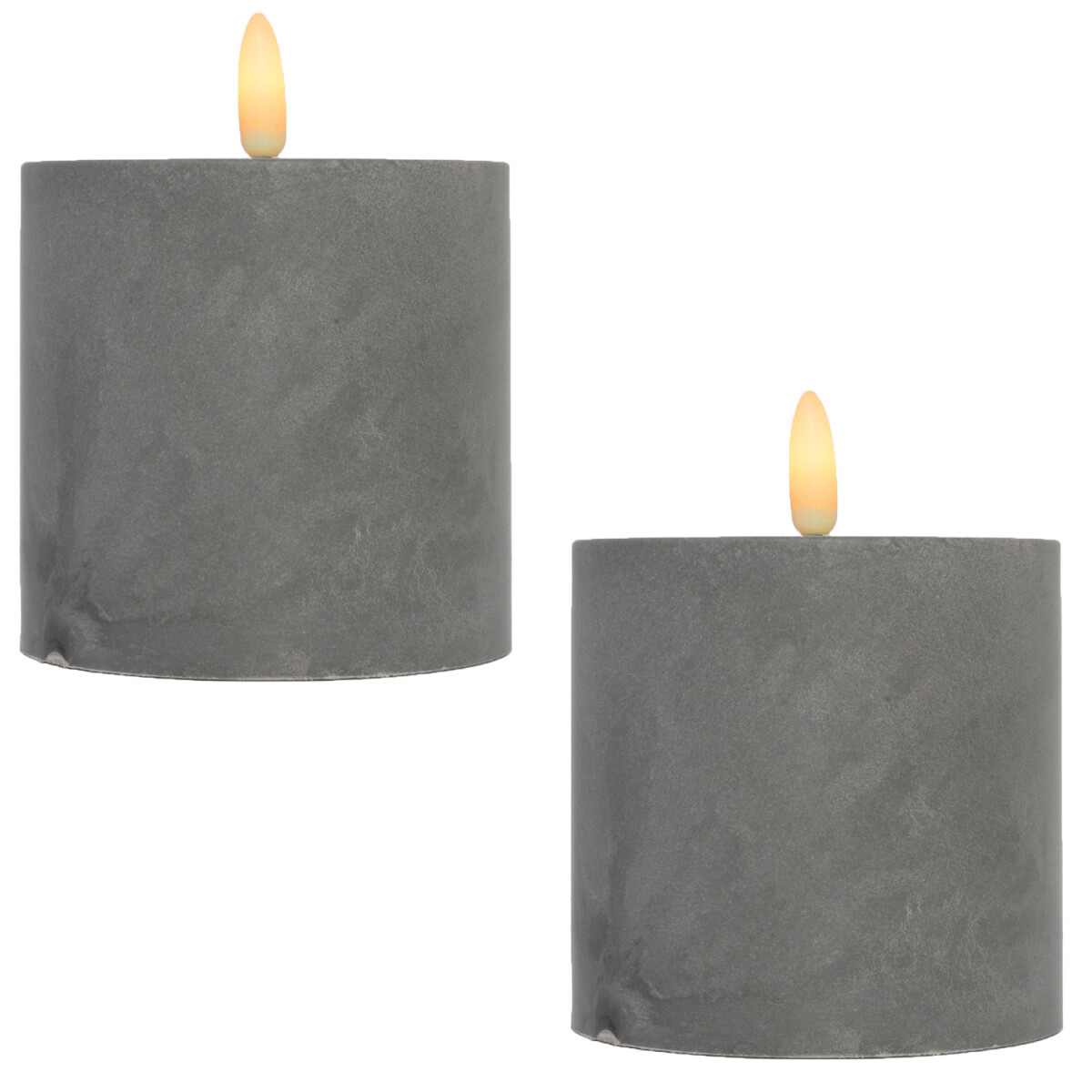 Zestaw 2 sztuk świec LED w stylu cemento box