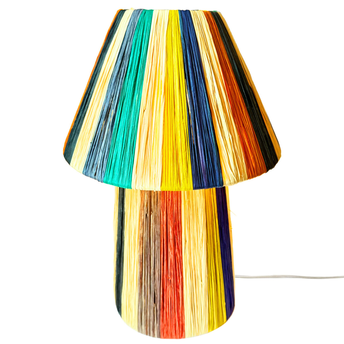 Lampa stołowa w stylu boho, lampka nocna box