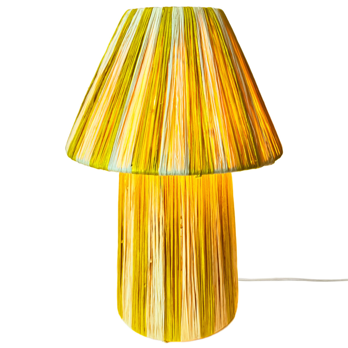 Lampa stołowa w stylu boho, lampka nocna box