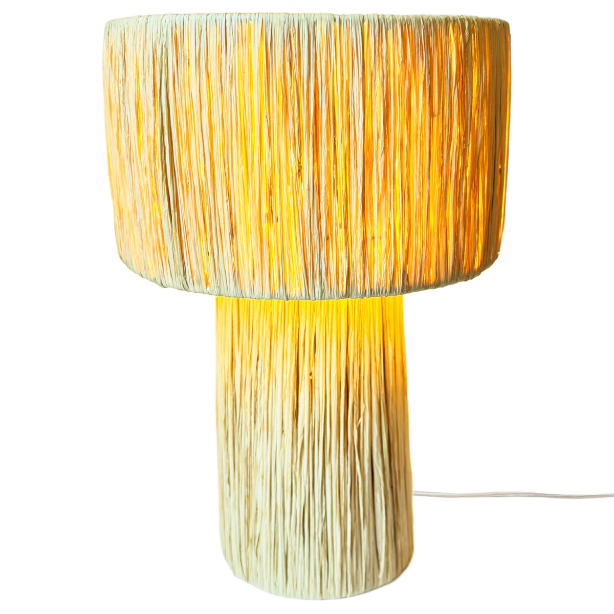 Lampa stołowa w stylu boho, lampka nocna box