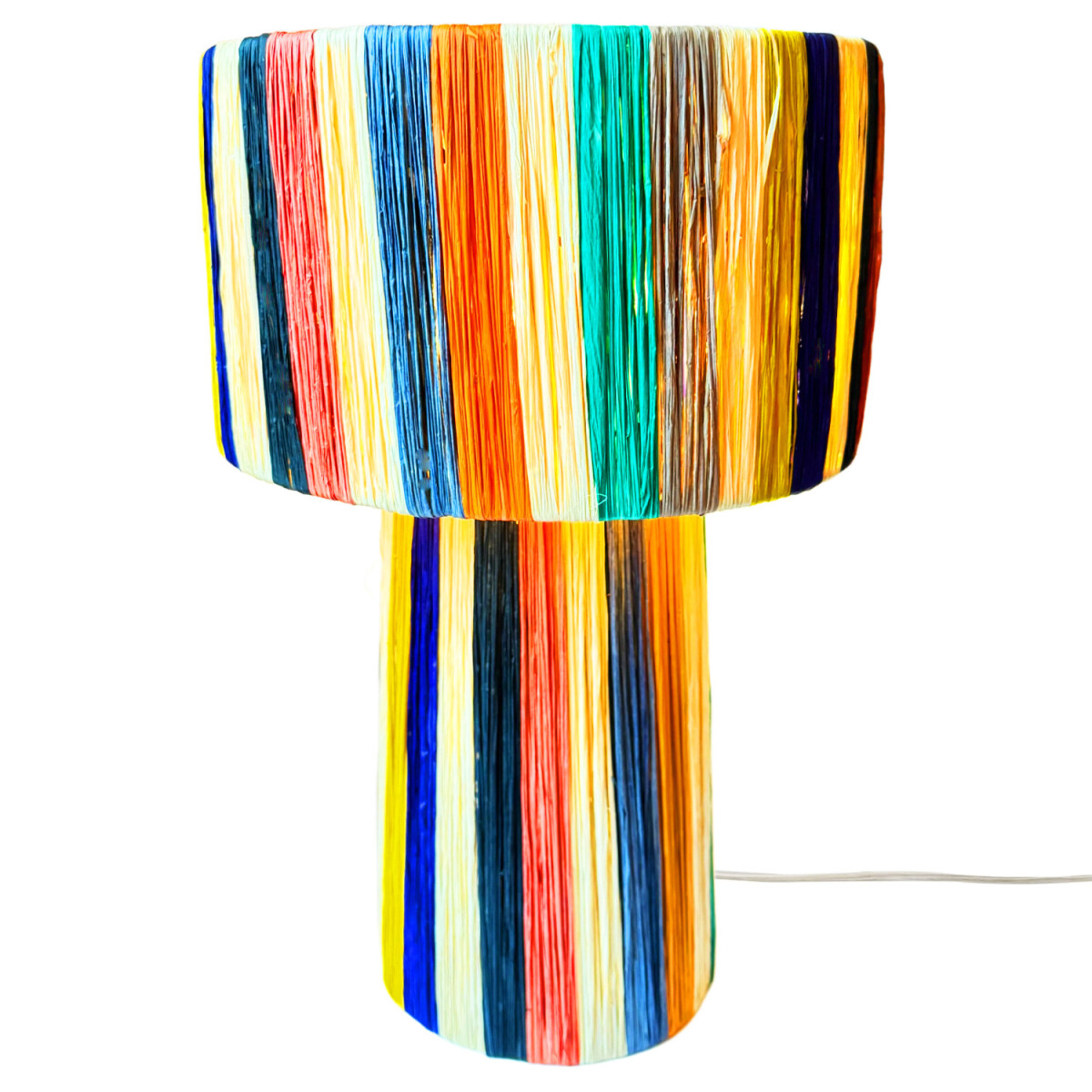 Lampa stołowa w stylu boho, lampka nocna box