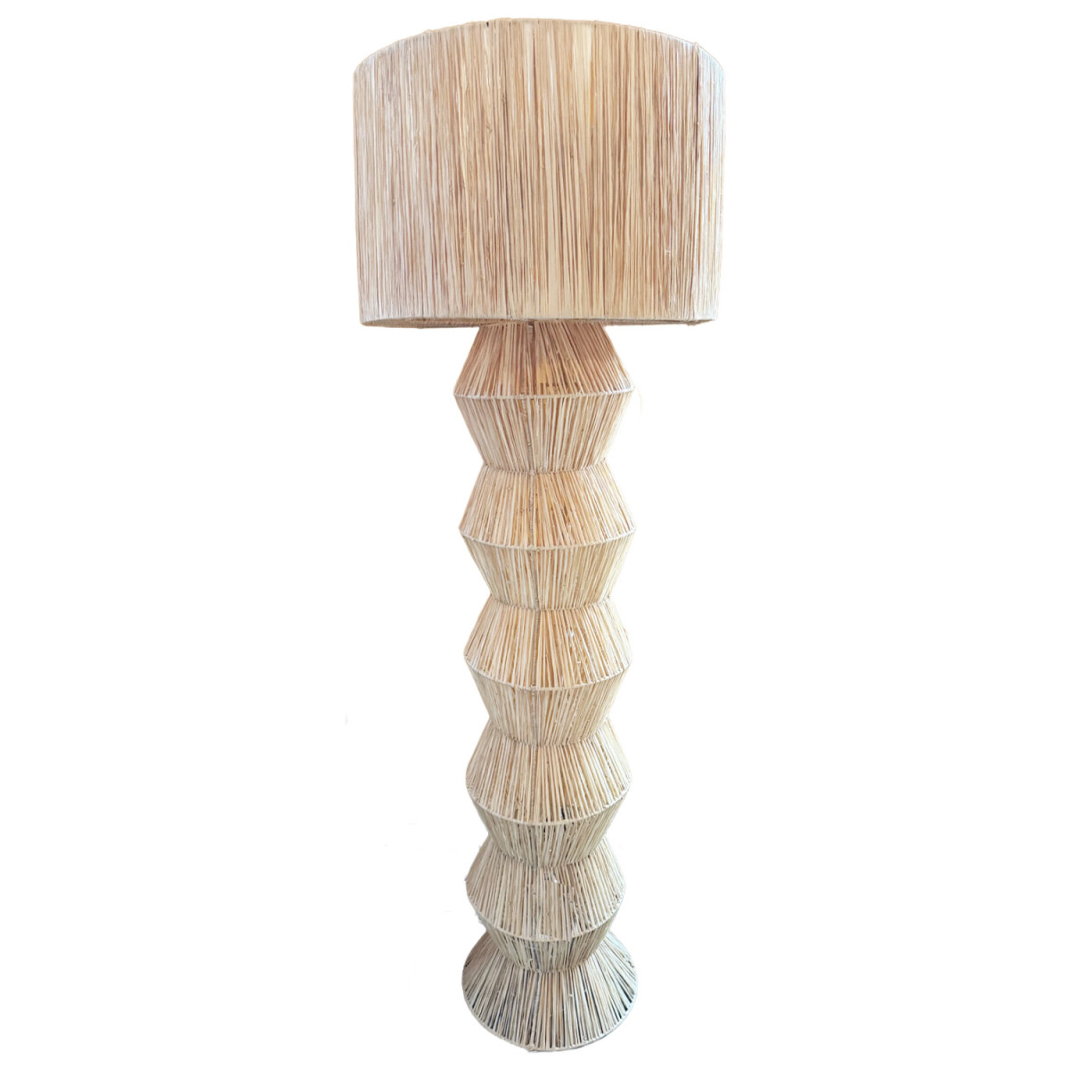 Lampa stojąca w stylu boho Tulum, beżowa box