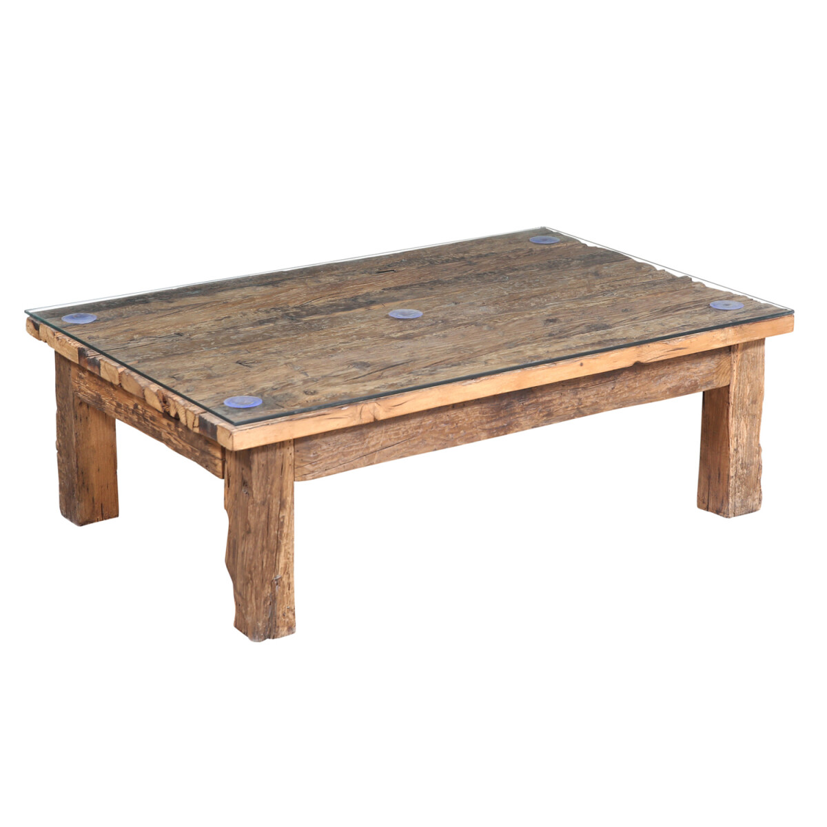 Stolik kawowy Aafke 120 x 80 cm w stylu industrialnym, ze sz