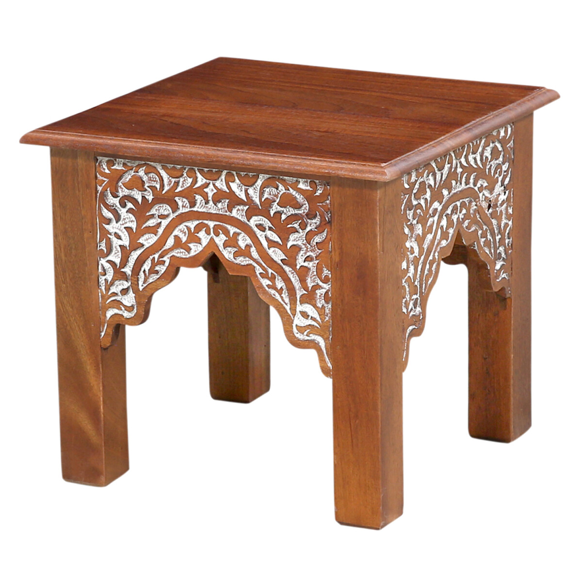 Acelya – orientalny stolik kawowy z drewna mangowego z