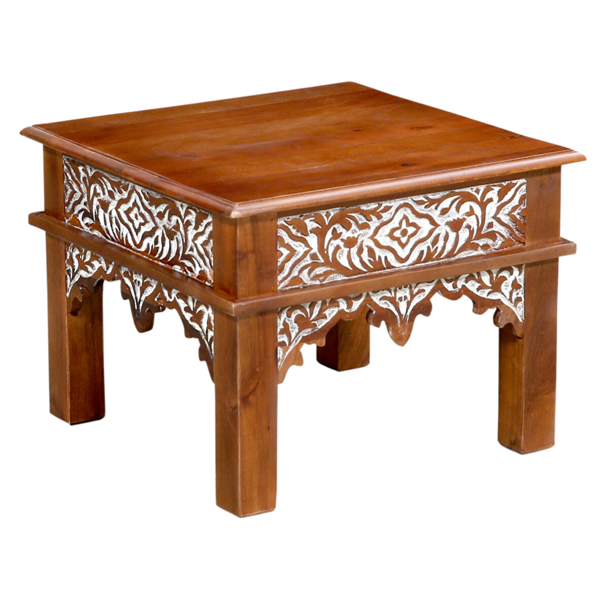 Achaz – orientalny stolik kawowy z drewna mangowego z 