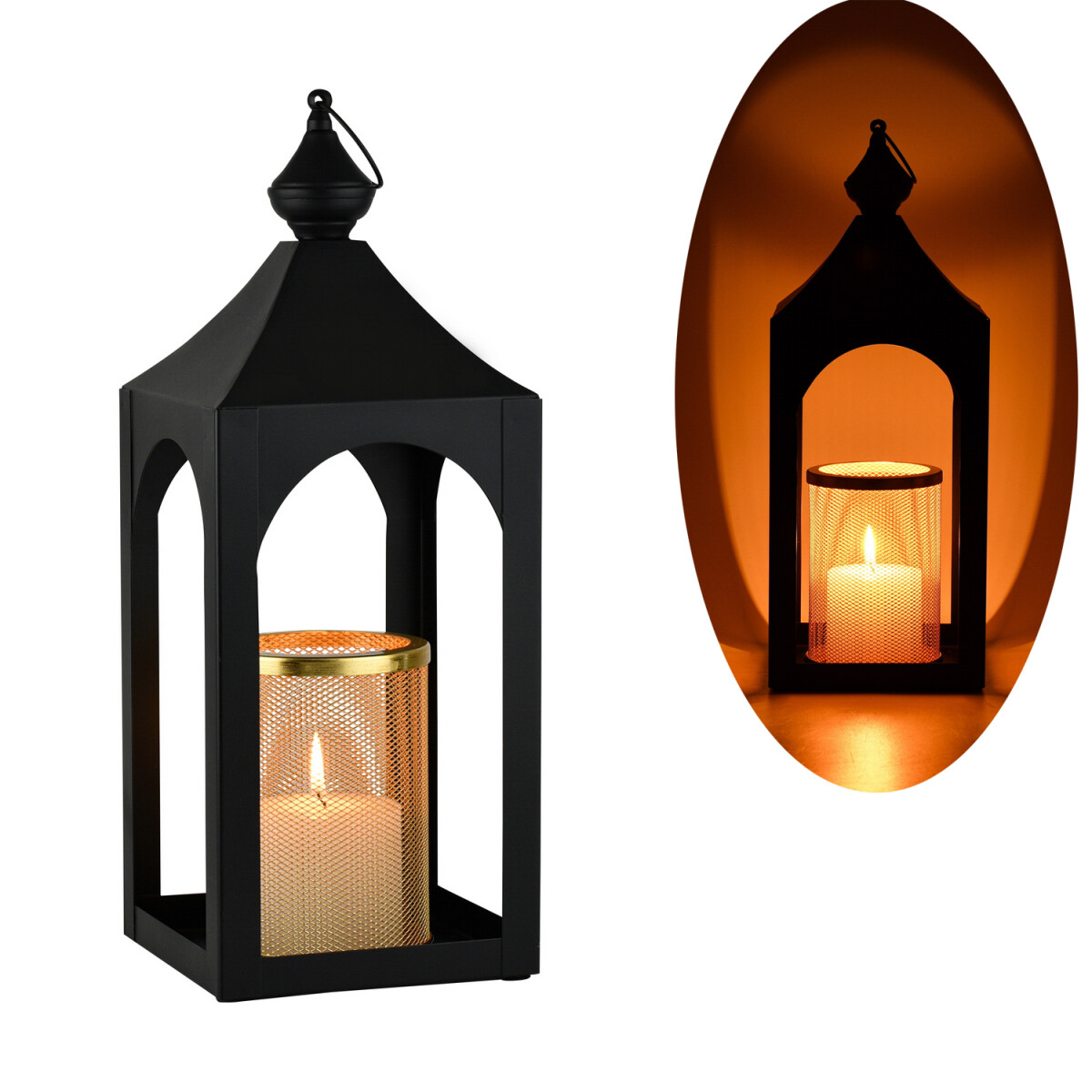 Lampa ogrodowa Cadmus 42 cm, czarno-złot box