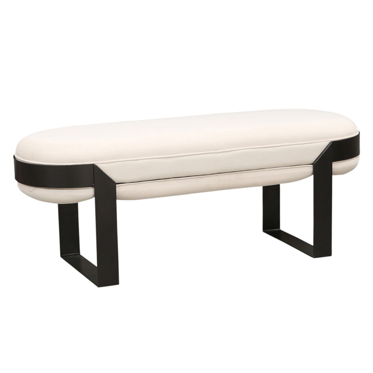 Ławka Adone 128 cm – nowoczesny design w kolorze kremo