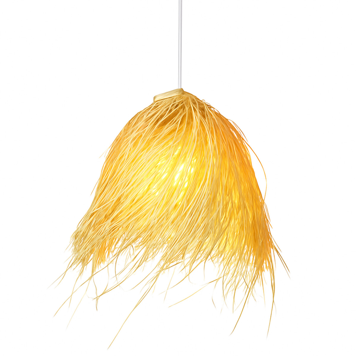 Lampa wisząca Oaxaca | Lampa wisząca w stylu boho z liści pa
