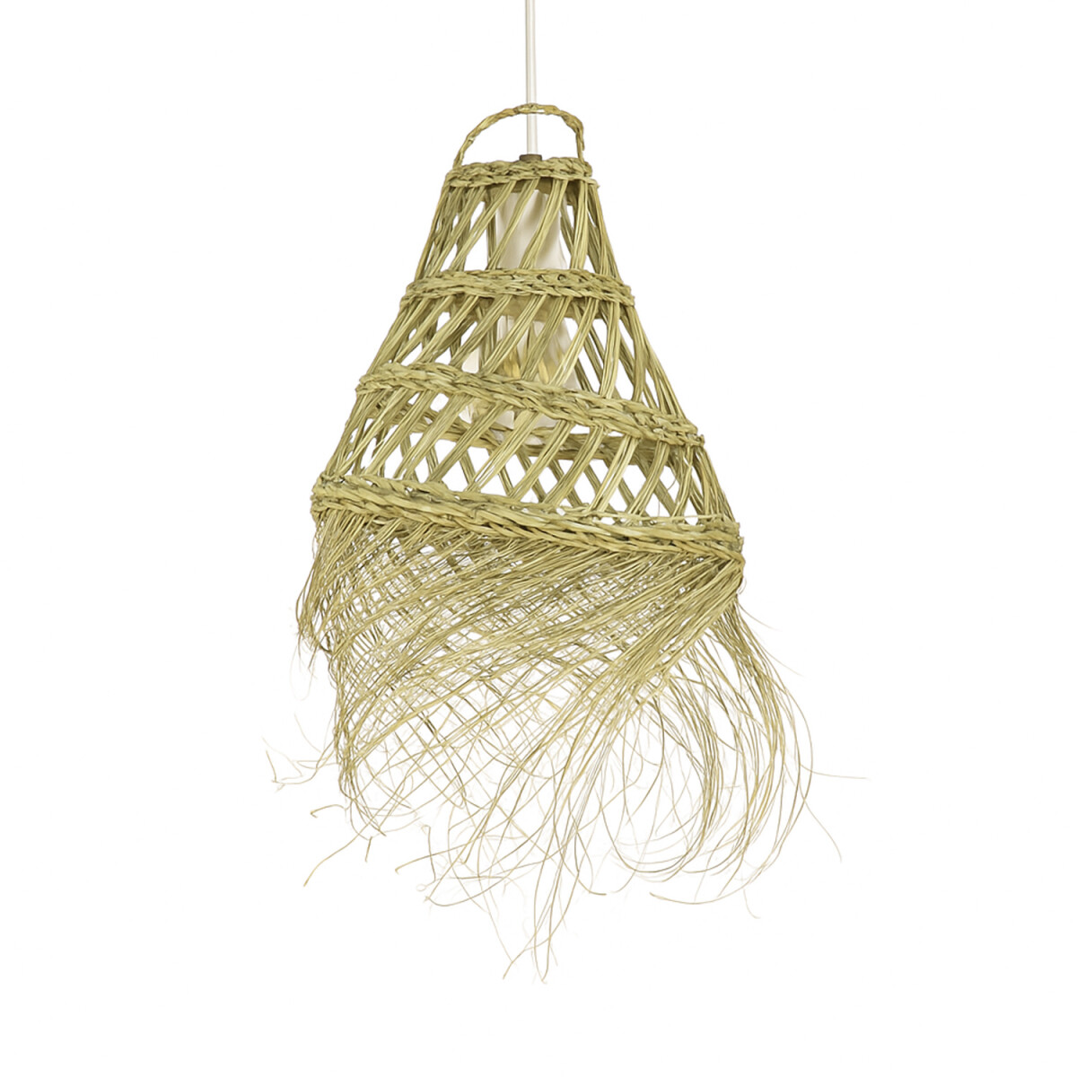 Lampa wisząca Bayamo | Lampa wisząca w stylu boho z liści pa