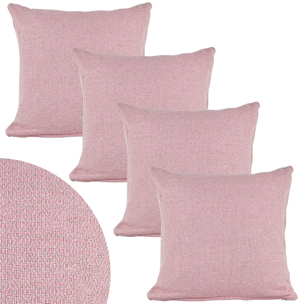 Zestaw 4 poszewek na poduszki Calix Pink box