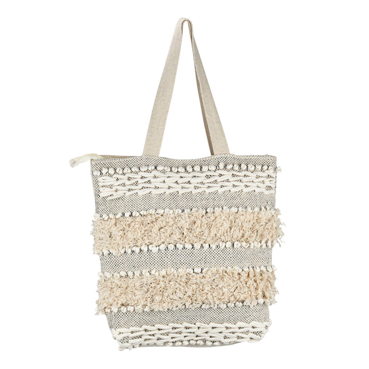 Torba Boho Kalpur -3- 43 x 40 cm | duża torebka z naturalnej