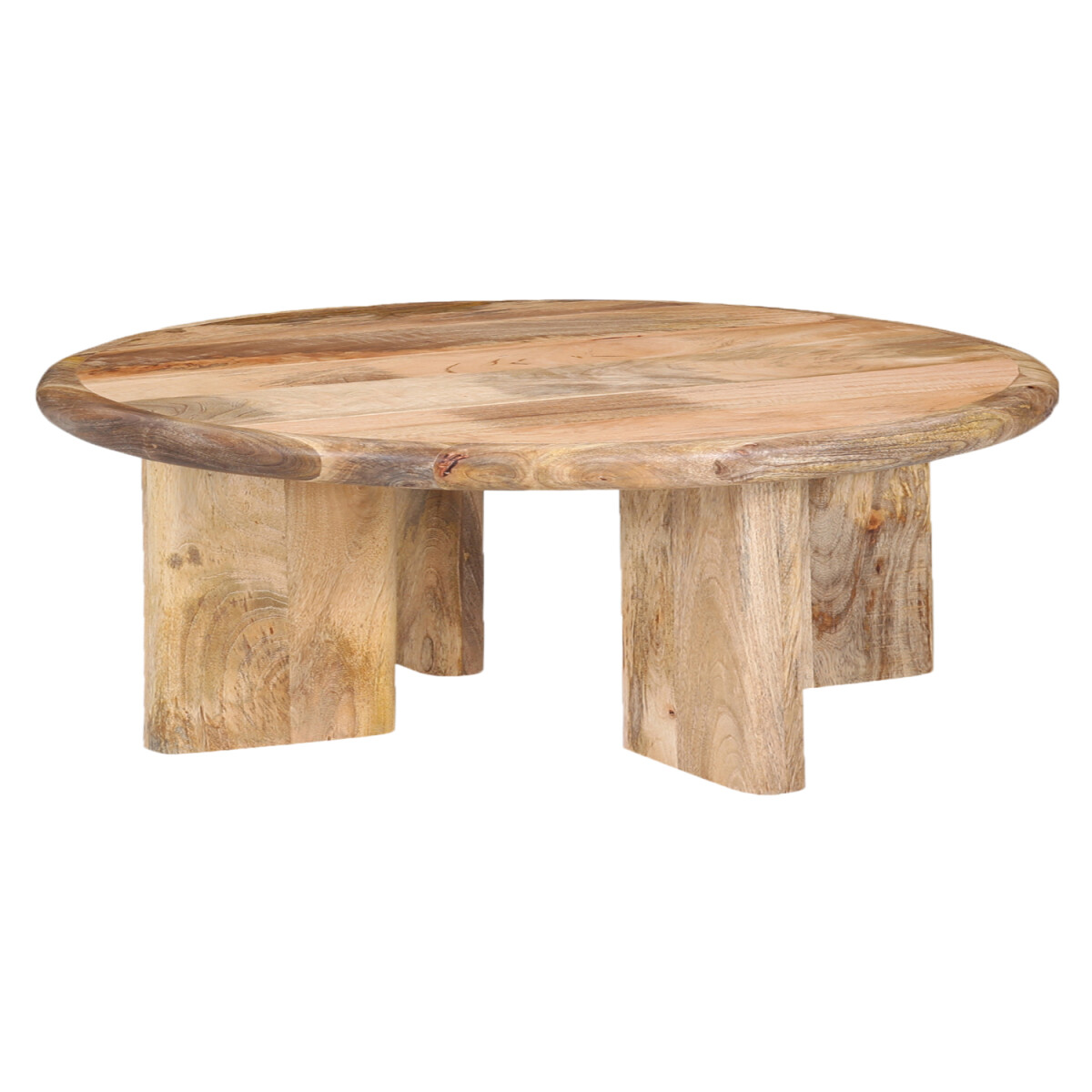 Stolik kawowy Absa 80 cm, drewno mango,  box
