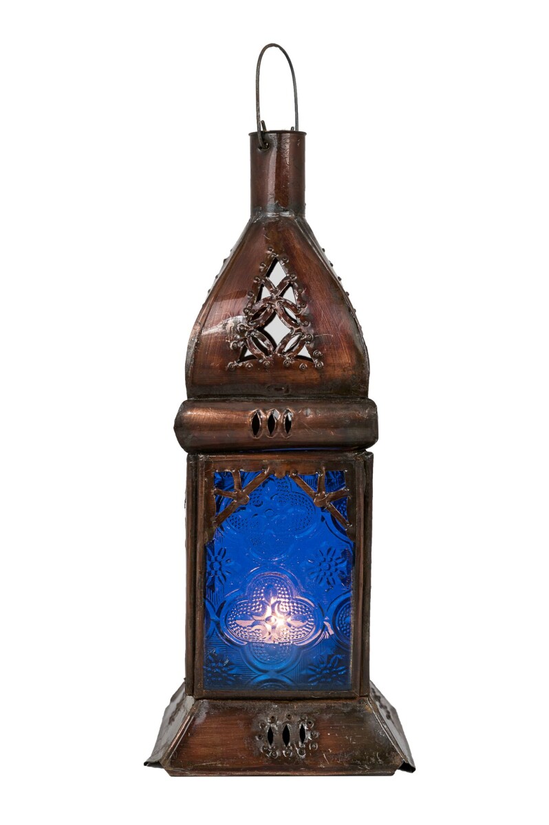 Lampion Orient Talba, niebieski box