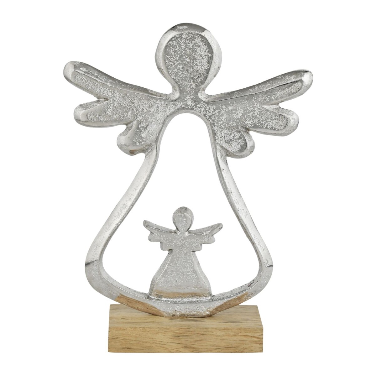 Figurka dekoracyjna „Anioł” – srebrna, 21 