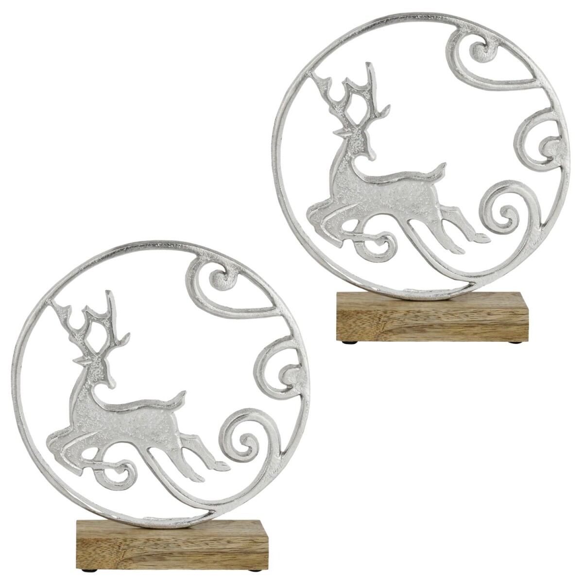 Figurki dekoracyjne Monda, srebrne, zest box