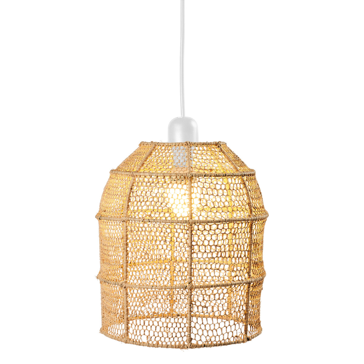 Lampa wisząca Ylvana z rafii 27 cm | Abażur w stylu boho z r