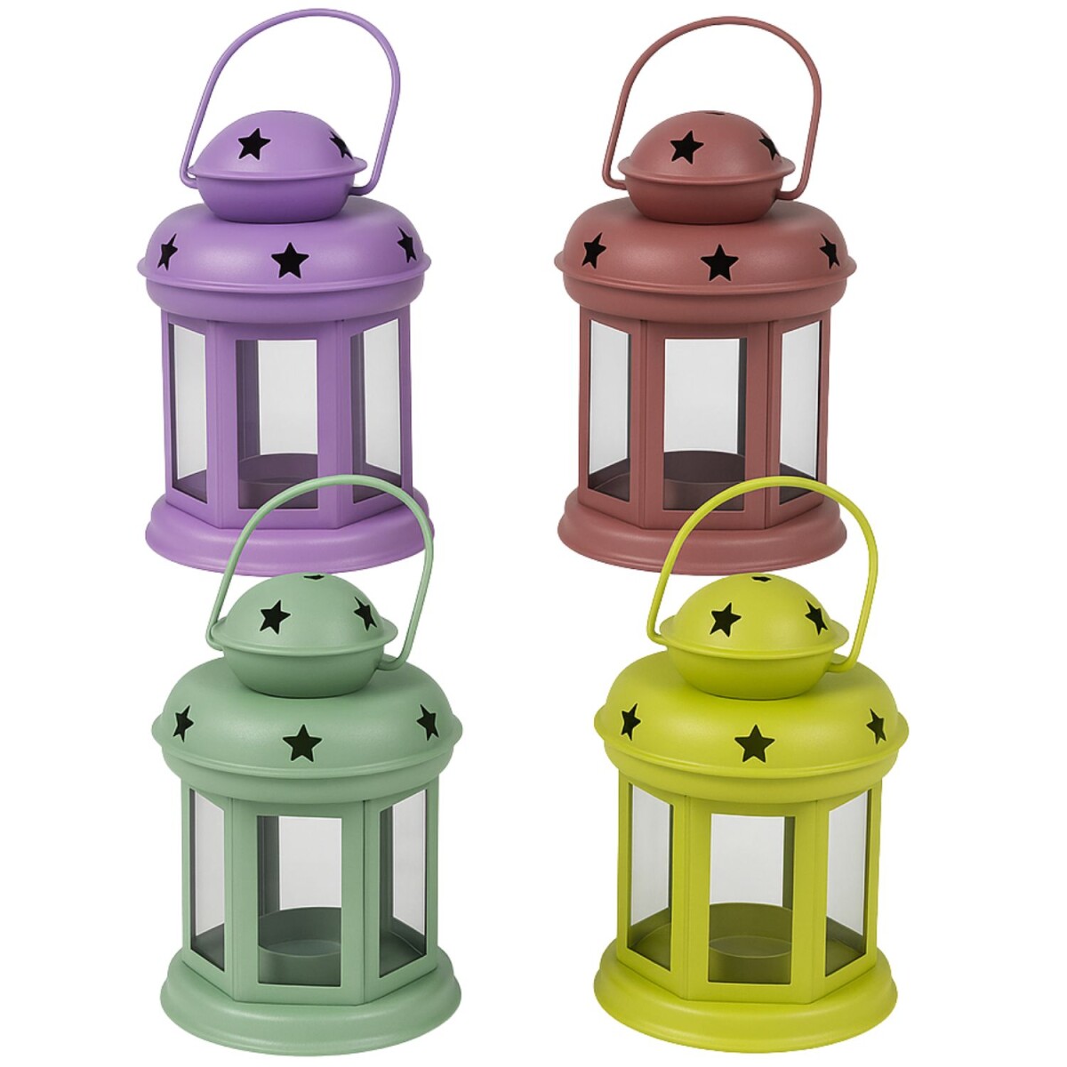 Zestaw 4 sztuk kolorowych lampion&oacute box