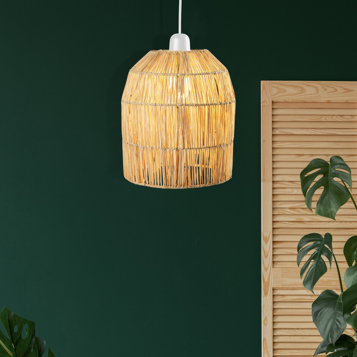 Lampa wisząca w stylu boho z abażurem z  box