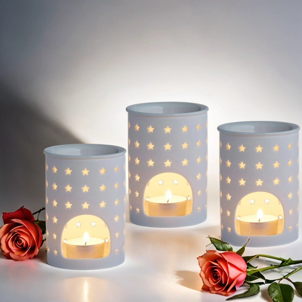 Zestaw 3 lamp zapachowych z ceramiki Tuan -4-