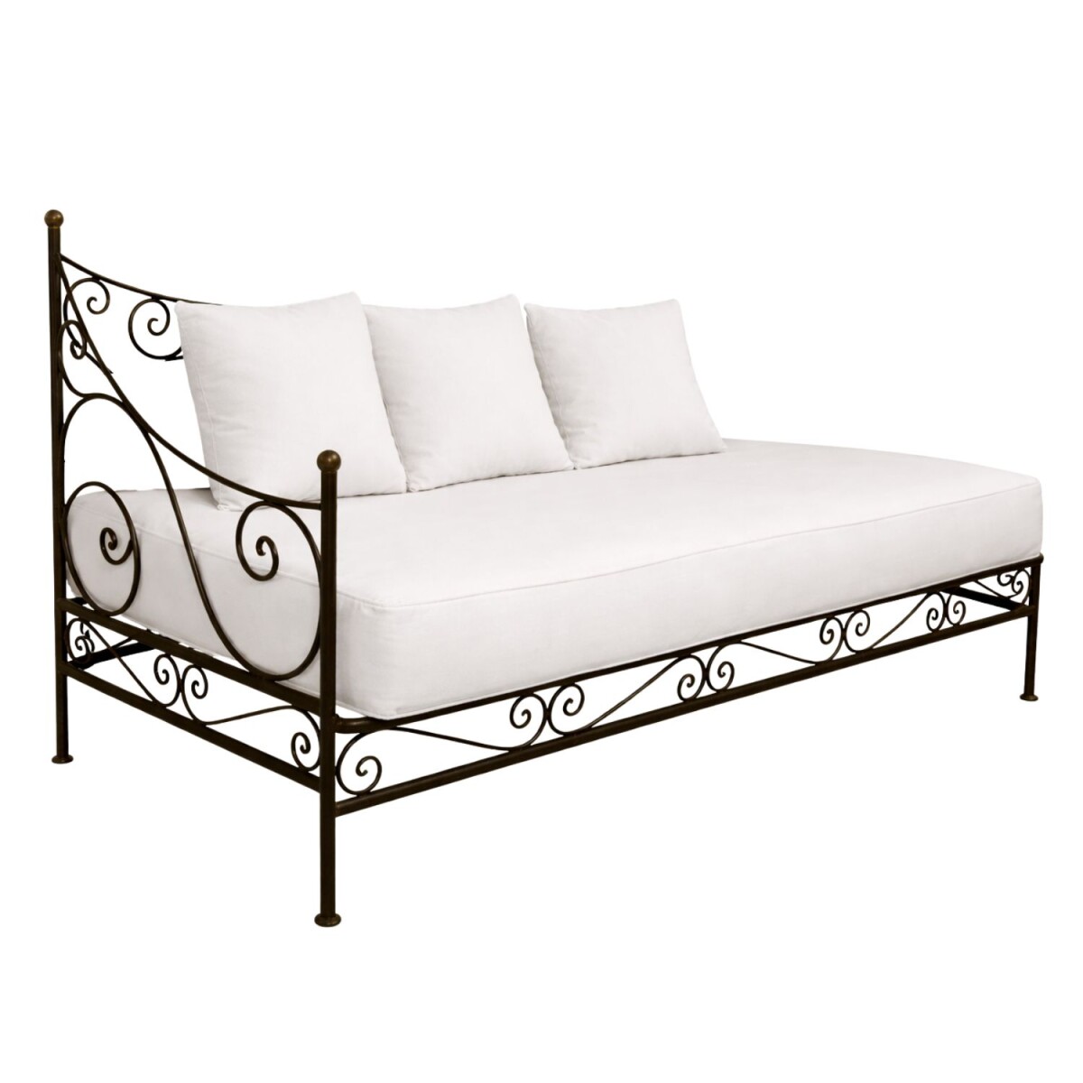 Murciana – ręcznie wykonana żelazna sofa z bawełnianą 