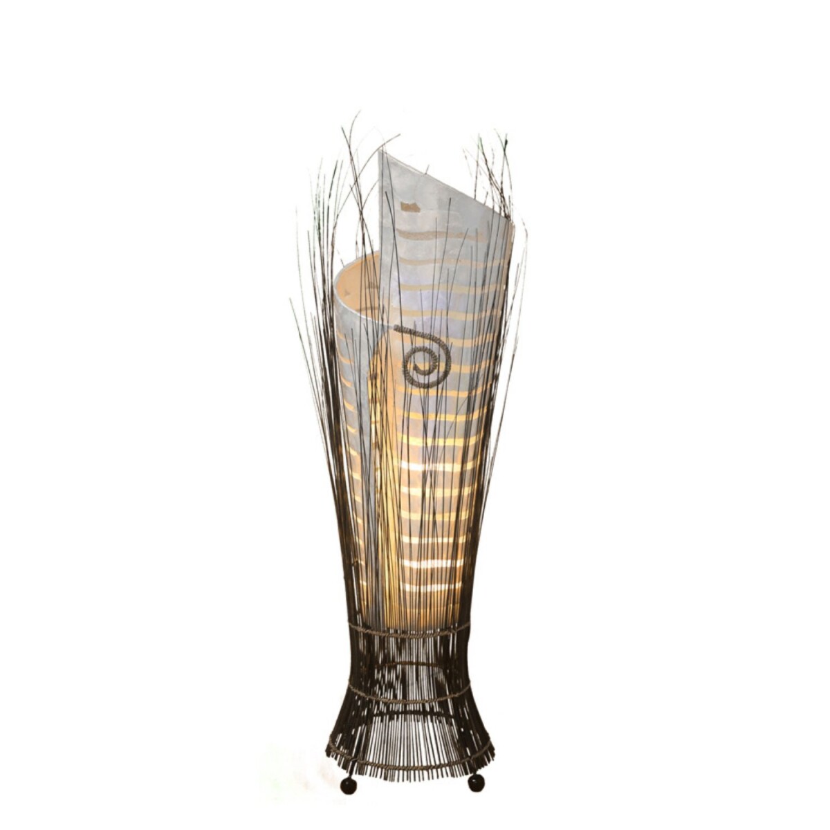 Lampa stojąca Yuni, biała, 100 cm, z żyw box
