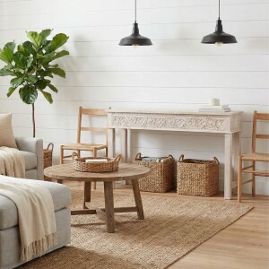 Komoda Taralea 150 cm z litego drewna w stylu boho vintage