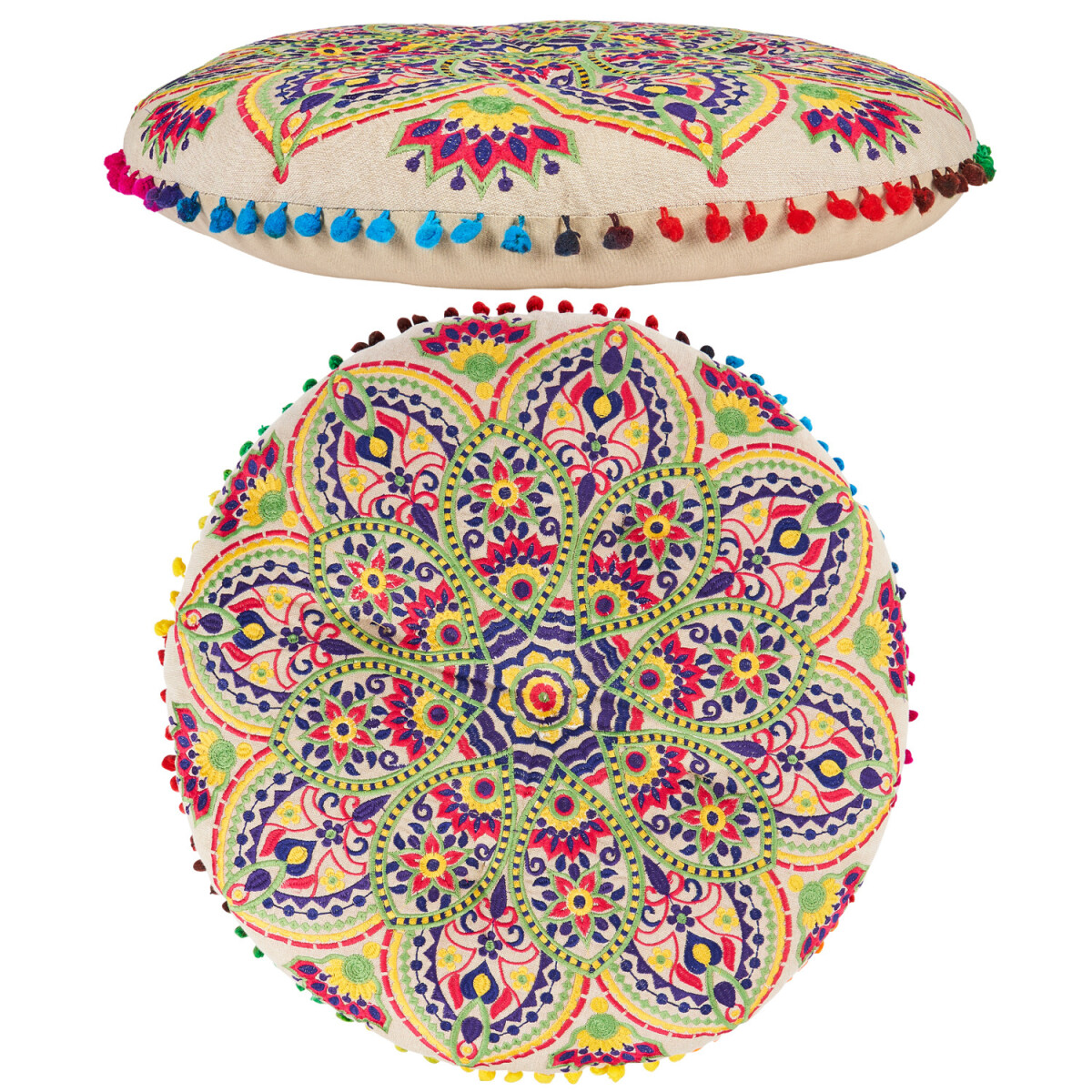 Poduszka podłogowa w stylu boho, poduszk box