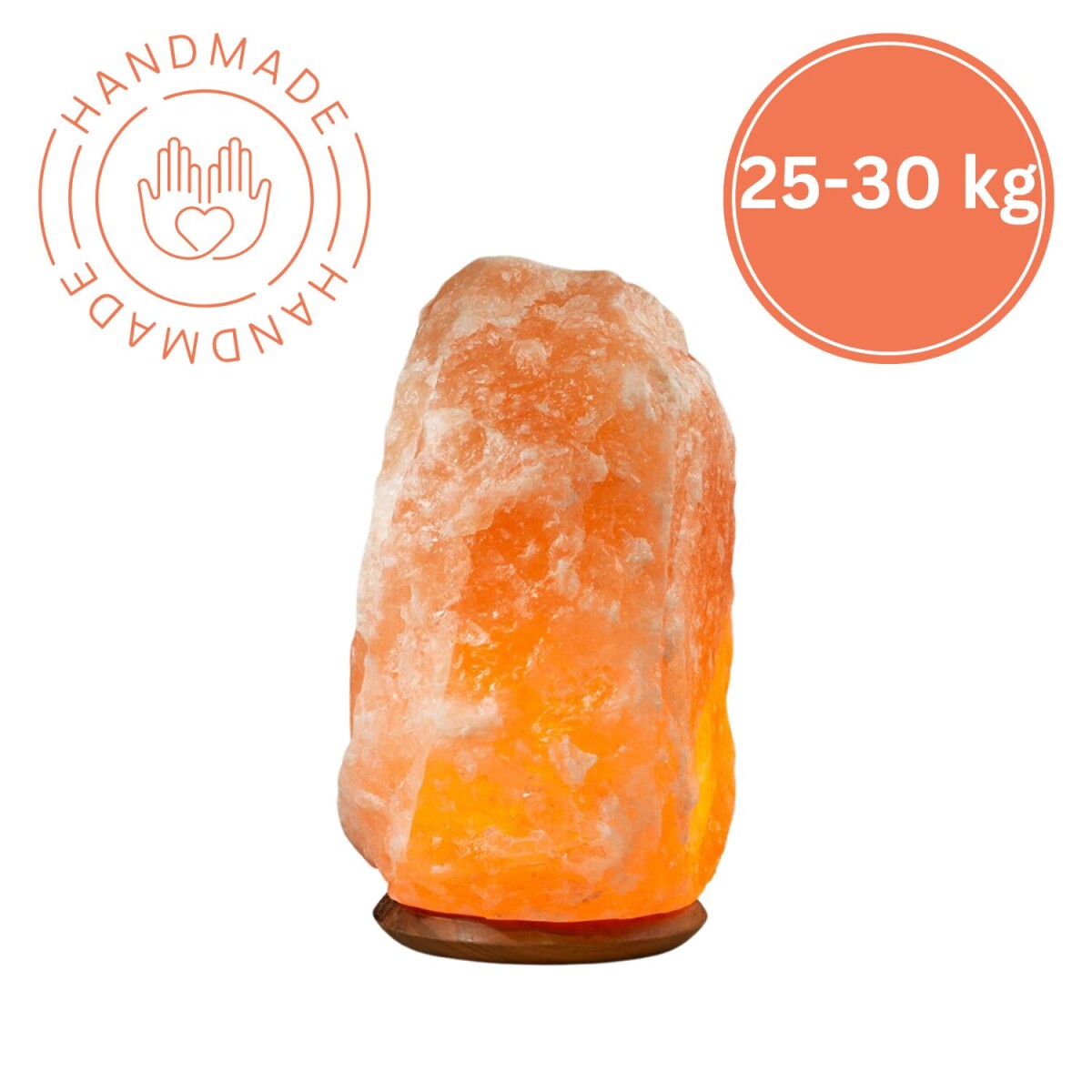 Podświetlany kryształ soli ROCK 25–30 kg – krysz