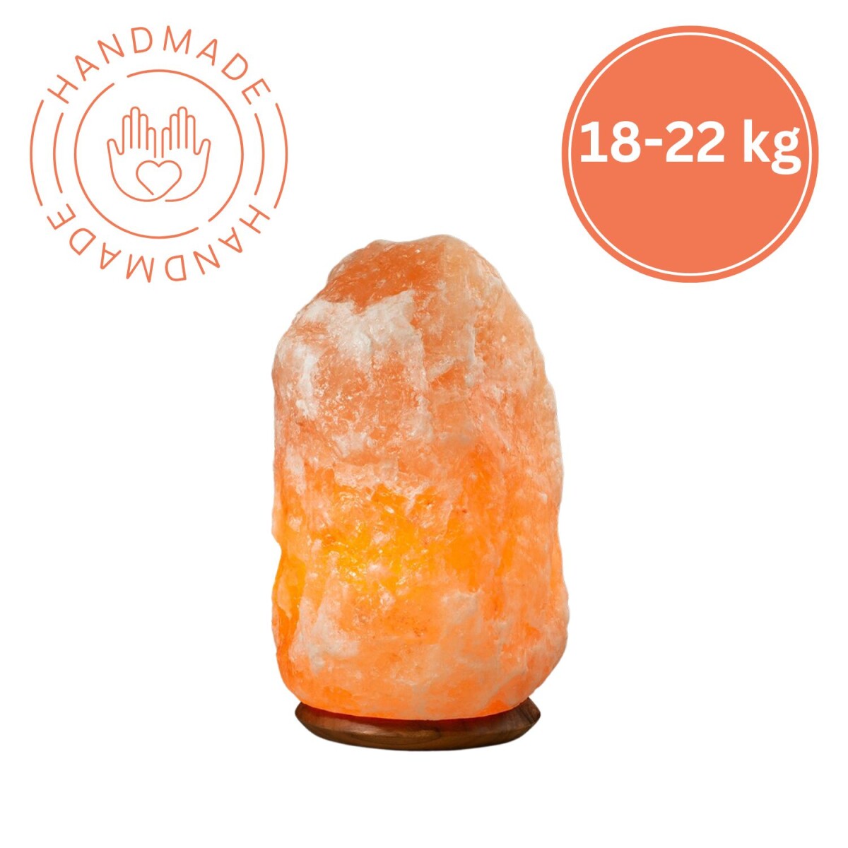 Podświetlany kryształ soli ROCK 18–22 kg – krysz
